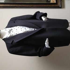Wool Cashmere Blazer in Black 10R